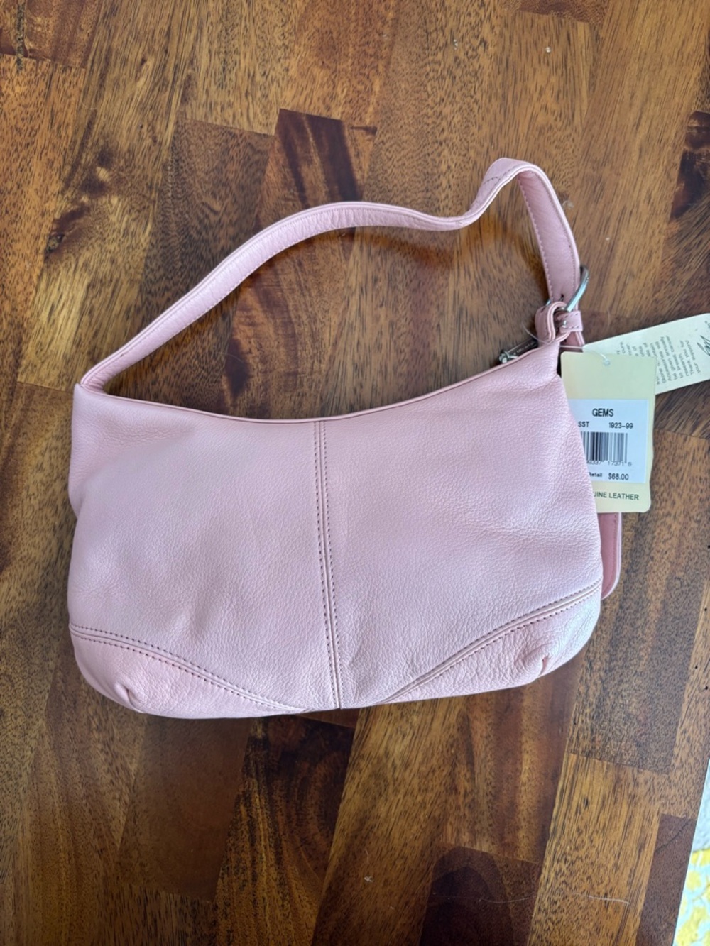 Stone Mountain Accessories Pale Pink Leather Shoulder Bag